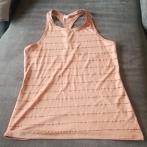 Athleta high neck shadow stripe Chi tank